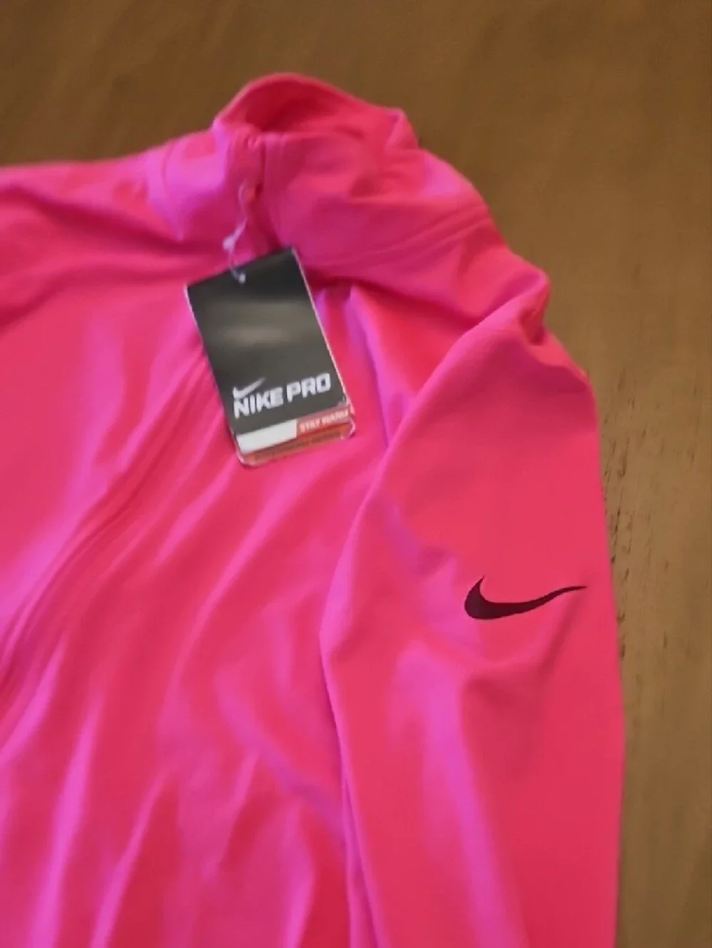 Nike Women's Pink Quarter-Zip Pullover Jacket